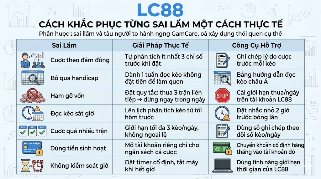 Cách Khắc Phục Từng Sai Lầm Một Cách Thực Tế